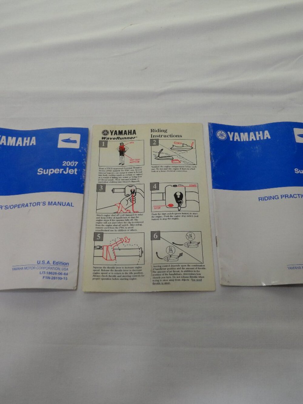YAMAHA 2007 SuperJet Owner's Manual Riding Practice Guide WaveRunner instruction